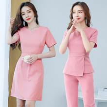 美容师工作服女时尚酒店前台按摩弹力套装采耳师足疗足浴技师制服