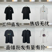 高版本 罗家意威同款刺绣logo小标男女款宽松时尚百搭套头短袖T恤