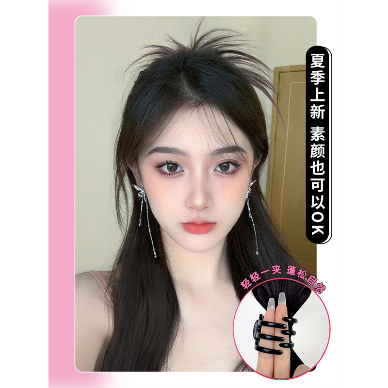 Wig, crab pin, ponytail, hairpins, hair accessory