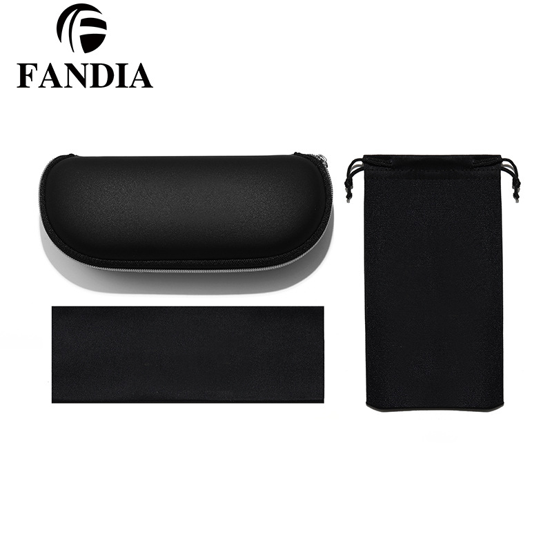 Caja de gafas al por mayor nueva moda simple caja de gafas de color sólido estudiante artístico miopía caso de alto grado anti-presión caja de hierro