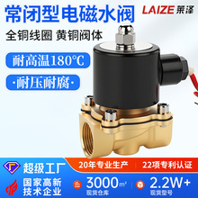 耐高温电磁水阀常闭220v热水热油耐腐蚀控制阀门12v水管开关24v铜