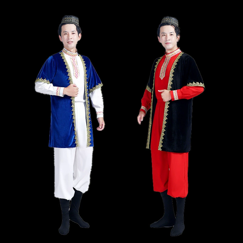 Синьцзянский танцевальный костюм мужской взрослый уйгурский этнический уйгурский костюм для исполнения казахских костюмов