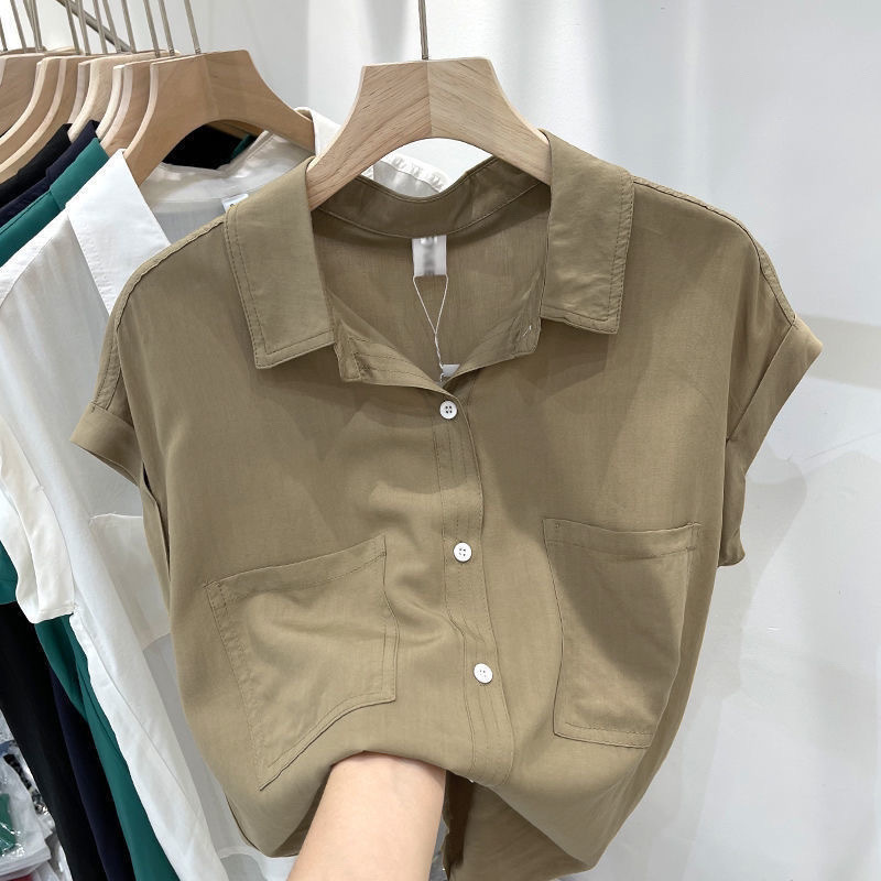 ヨーロッパ駅の半袖シャツの女性の夏の薄いデザイン感の新型のカジュアルでゆったりしています。|undefined