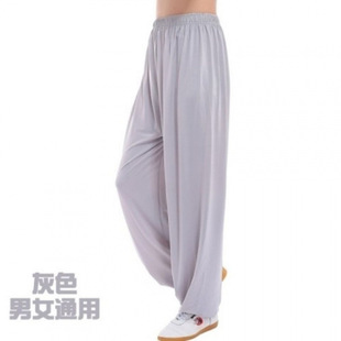 Special Clearance Tai Chi Suit Ice Silk Tai Chi Pants Practice Pants Large Size Men's and Women's Bloomers Tai Chi Spring and Summer Joint