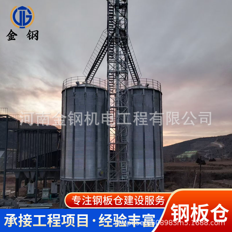 200吨玉米钢板仓粮食立筒仓 小麦钢板仓 农村合作社可用