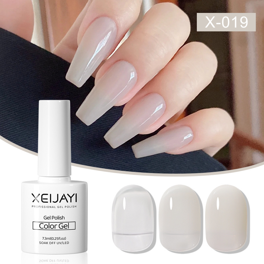 Nail Polish glue nude color ice transparent glue New Internet celebrity popular color jelly nude color nail phototherapy glue for nail salon