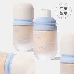 NOVO6498 ソフトミスト スキンケア メイクアップ ロングラスティング リキッド ファンデーション メイクアップを施した瞬時にメイクアップをロックします クリアで繊細なソフトミスト スキンフィットイン お手頃価格