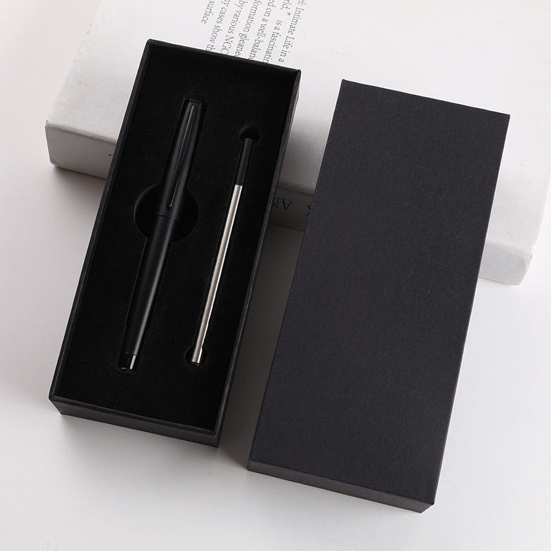 Juego de alta calidad rojo regalos de negocios metal bolígrafo de firma bolígrafo personalizado logotipo publicitario bolígrafo neutro
