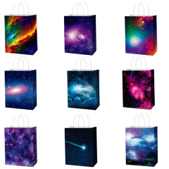 Amazon新作星空紙袋衣料品ショッピング商品手提げギフト包装洋服プレゼント包装ギフトバッグ