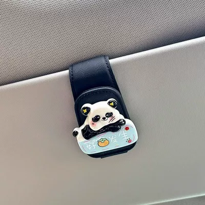 Car Glasses Clip/Bill Clip – New Car Magnetic Suction - good-things-happen-black-glasses-clip