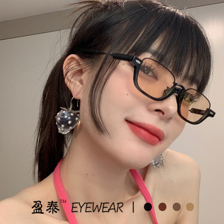 New gm small frame Korean style lower half frame retro brown sunglasses women ins anti-blue light glasses frame hip hop sunglasses New gm small frame Korean style lower half frame retro brown sunglasses women ins anti-blue light glasses frame hip hop sunglasses