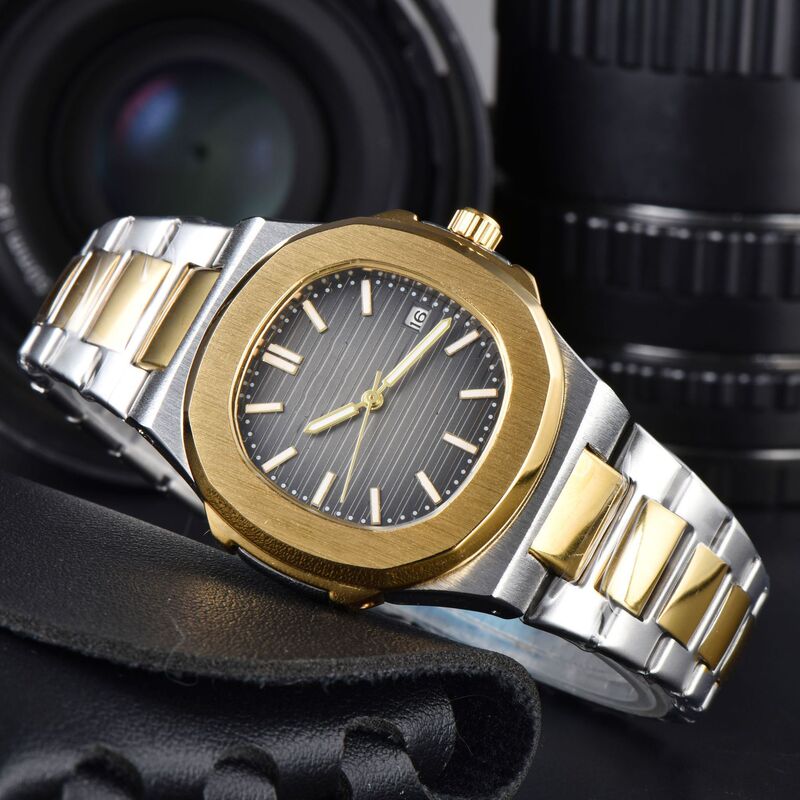 New High-Quality Foreign Trade Model Patek 3-Hand Automatic Mechanical Watch with Transparent Case for Men, Fashionable Classic Watch