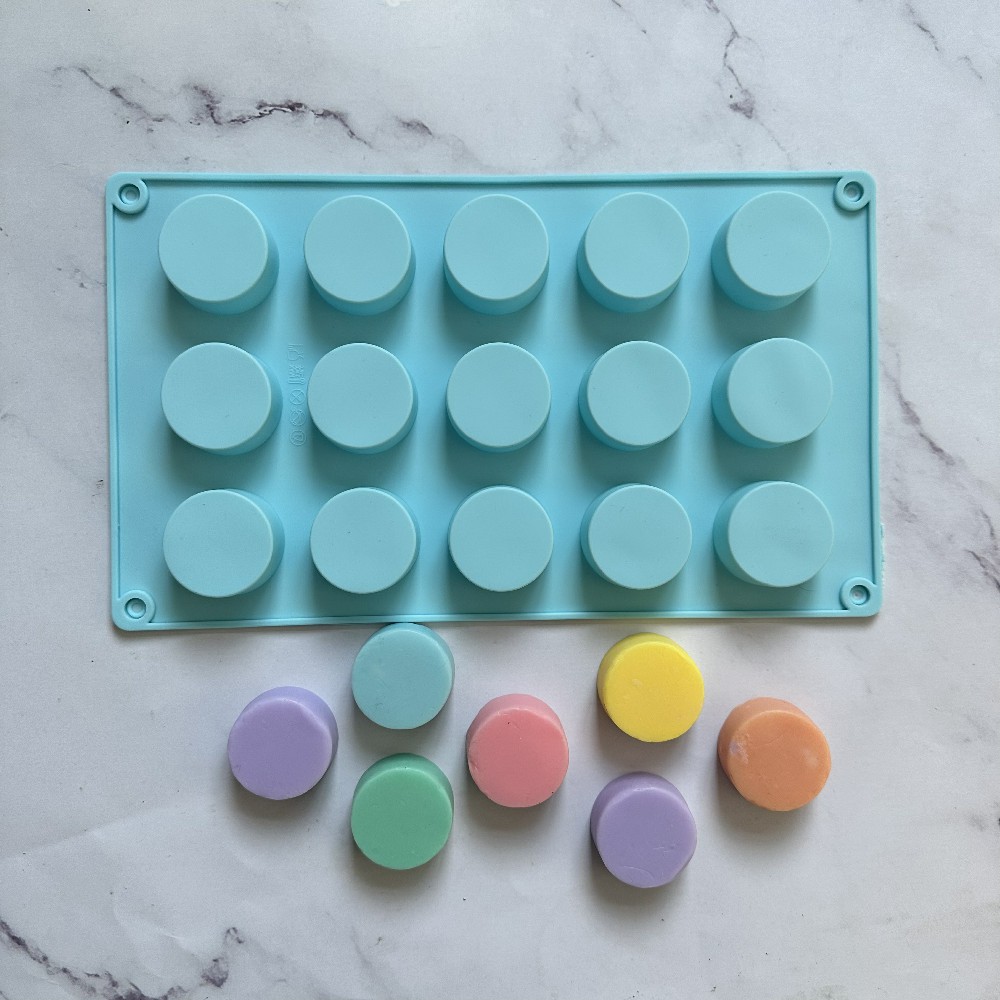 15连圆柱小217巧克力蛋糕布丁甜点模具肥皂烘焙用具蓝