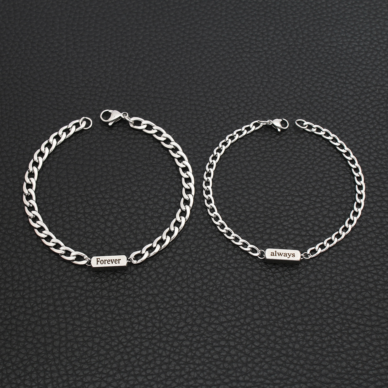 Letter Casual Simple Style 304 Stainless Steel Bracelets In Bulk display picture 6