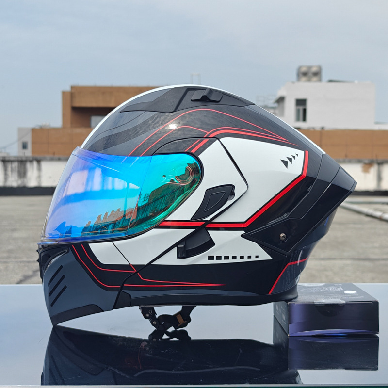 Orz nuevo casco de motocicleta casco para hombre casco para mujer locomotora casco completo Xia 3C certificado doble lente cuatro estaciones universal