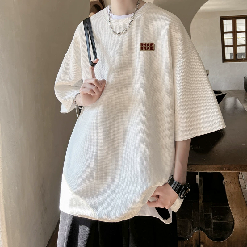 Вафли! Футболка с короткими рукавами в гонконгском стиле, Мужская футболка с половинным рукавом, Мужская футболка с половинным рукавом, Мужская HDX379-P25