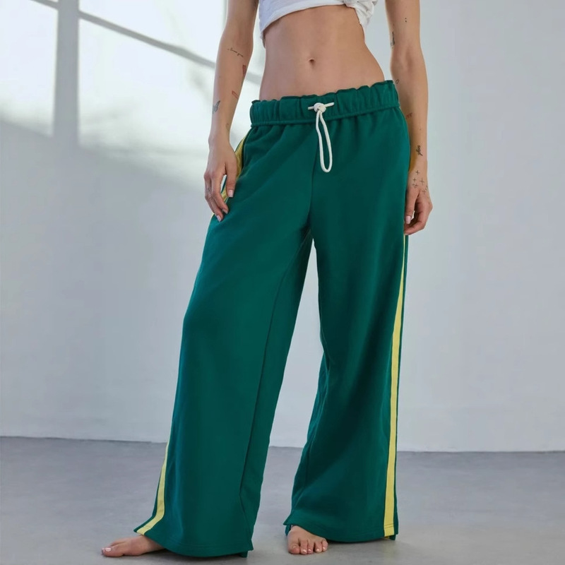 European and American Cross-Border Amazon Jogging Pants with Pockets, Casual Pants, Loose Lace-Up Drawstring Elastic Waist Pants for Women European and American Cross-Border Amazon Jogging Pants with Pockets, Casual Pants, Loose Lace-Up Drawstring Elastic Waist Pants for Women