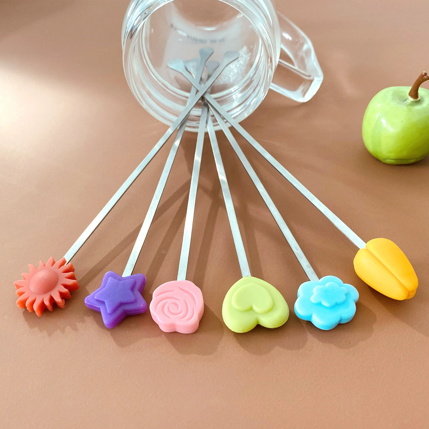 Силиконовый тюльпан из нержавеющей стали мешалка для кофе палочка для перемешивания сухого молока смеситель для детского молока шейкер