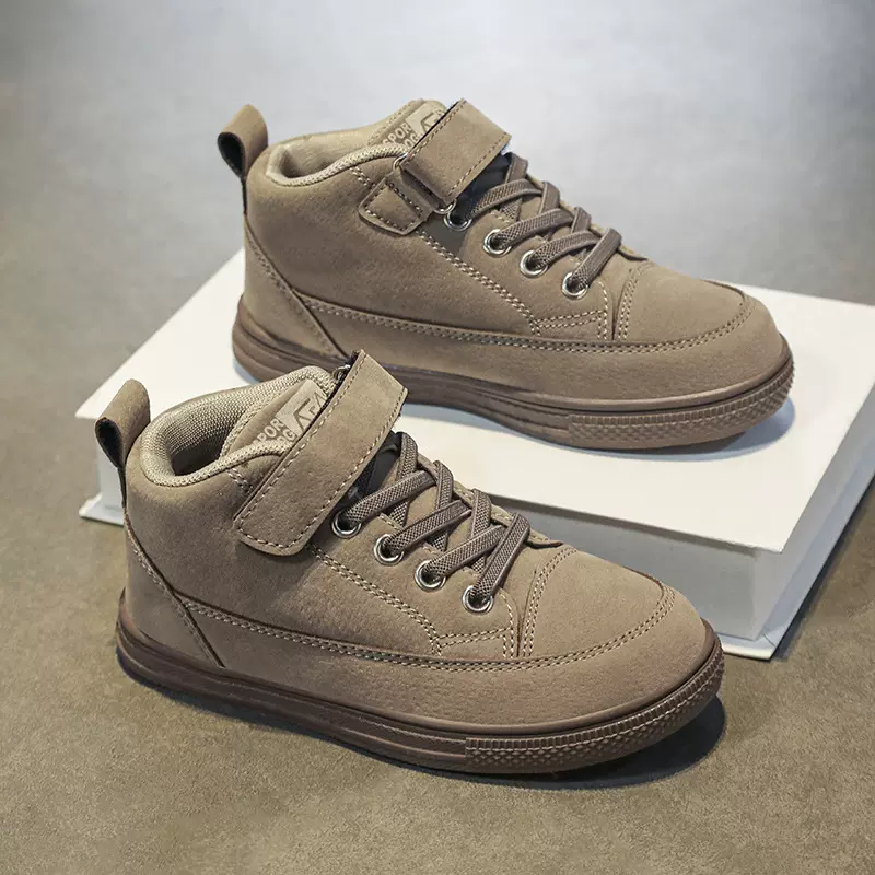 儿童棉鞋冬季二棉加厚新款休闲鞋加绒防水中大童鞋子男孩运动鞋