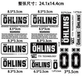 欧林斯ohlins避震贴纸摩托车防水防晒透明装饰电动车贴花