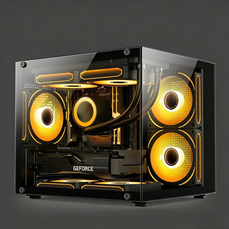 Sea View Room Case with Side Transparency 240 Water-Cooled Mini Gaming Computer Case M7