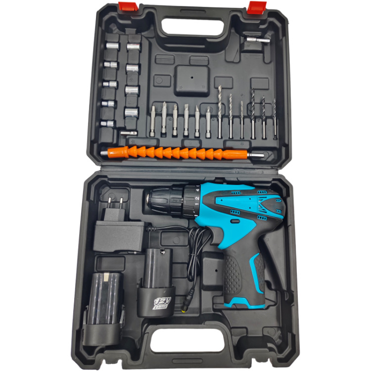 12 pequeños campos pastorales, dos electricidad y un traje de carga, negro y azul