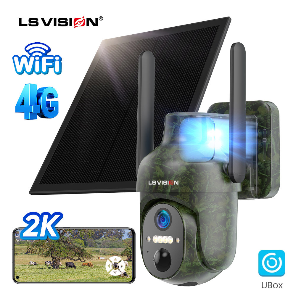 Ls Vision Solar Camera with Sim Card Wifi Camera Ubox App