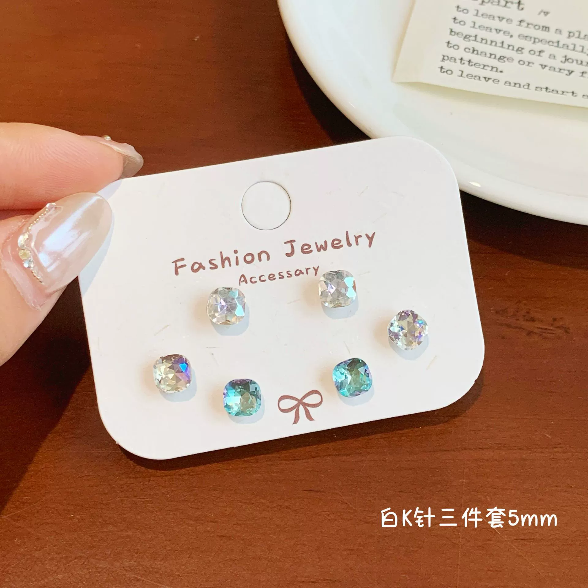 Stud Earrings (Millennium Rose) 8 mm rose‑cut zircon, straight‑pin and flat‑back screw options, assorted colors