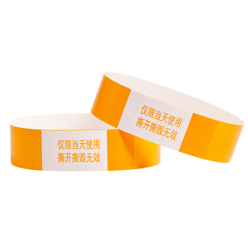 Pulsera desechable parque infantil Parque de Atracciones pulsera de papel sintético pulsera de papel DuPont