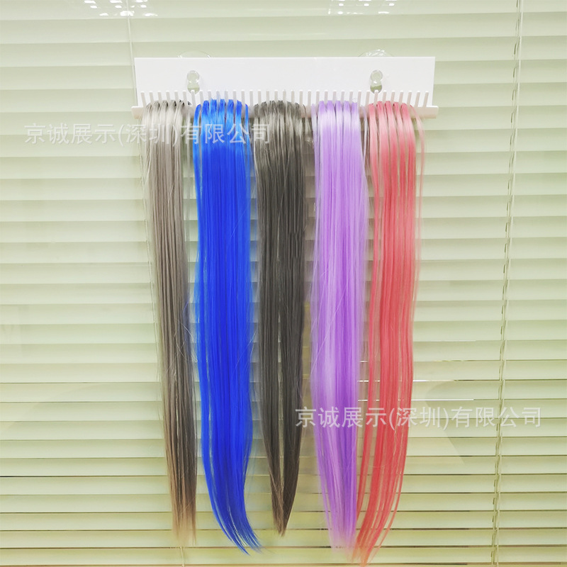 Soporte de peluca acrílica transfronterizo, soporte de exhibición de extensión de cabello de seda para cabello real, soporte de peluca colgante en forma de U, soporte de acrílico al por mayor