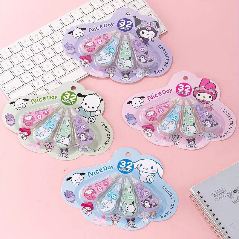 Comercio exterior nuevo Sanrio cinturón de corrección papelería de escuela primaria lindo mini cinturón de corrección de curomi cinturón de corrección de errores