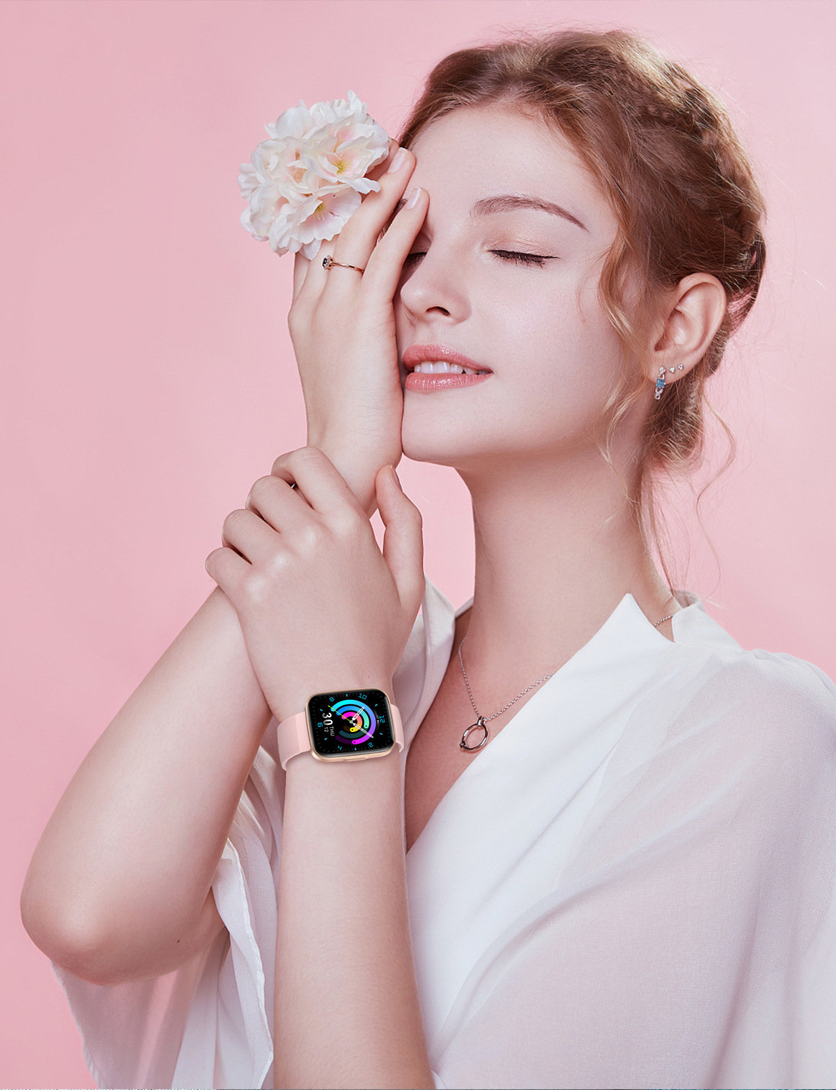 New KT58S fashion sports watch 1.69 large screen heart rate blood oxygen blood pressure monitoring sports record information push
