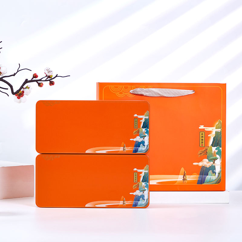 茶叶礼盒空盒马口铁长方形铁盒子铁观音红茶滇红藤茶半斤装礼盒装