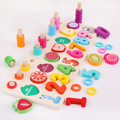 Children's Educational Toys 3-in-1 Number Board p.6, Digital Operation Fruit Shape Matching Toy Puzzle Game Set