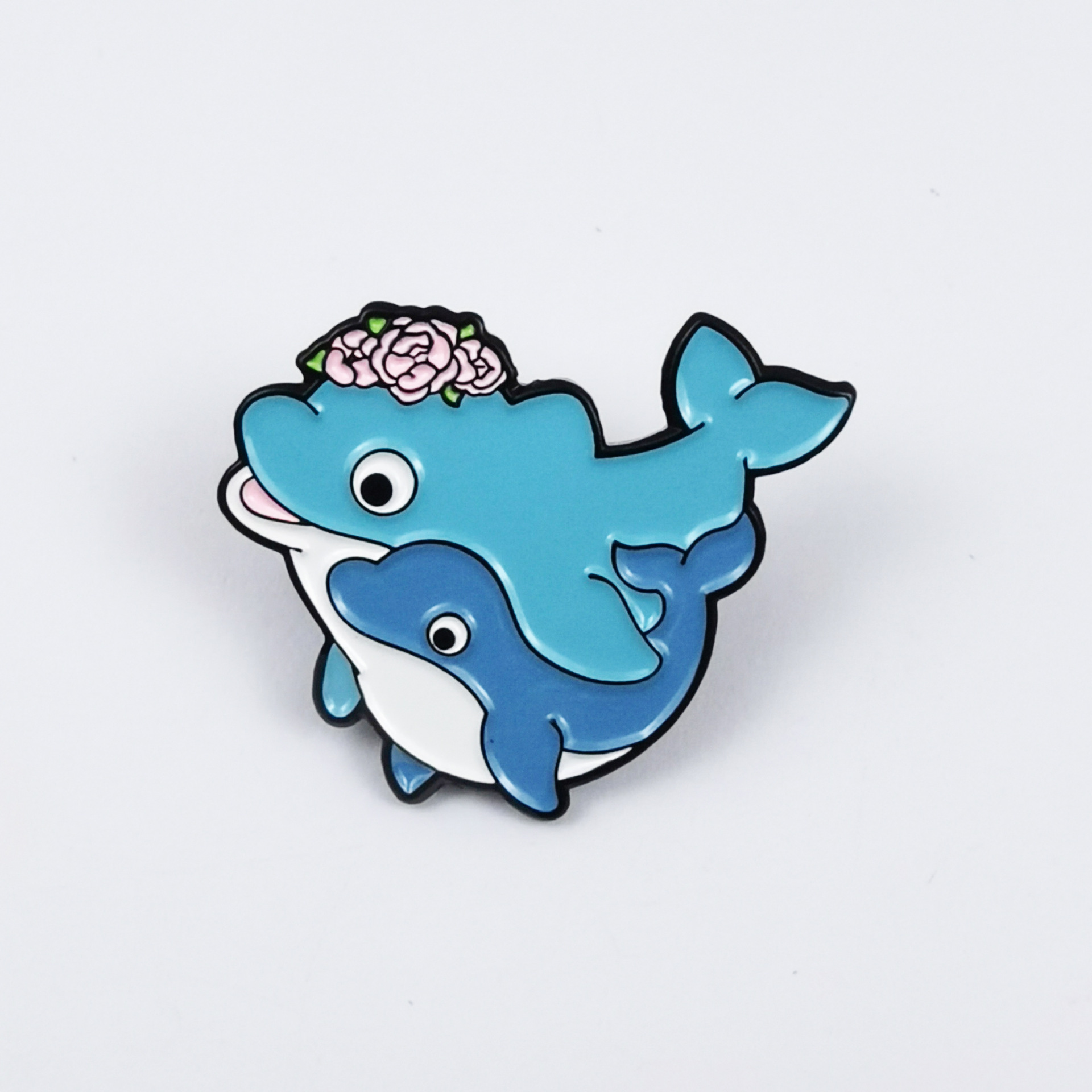 Insignia creativa de animales marinos Dibujos animados linda forma regalo joyería broche transfronterizo ins metal ropa collar