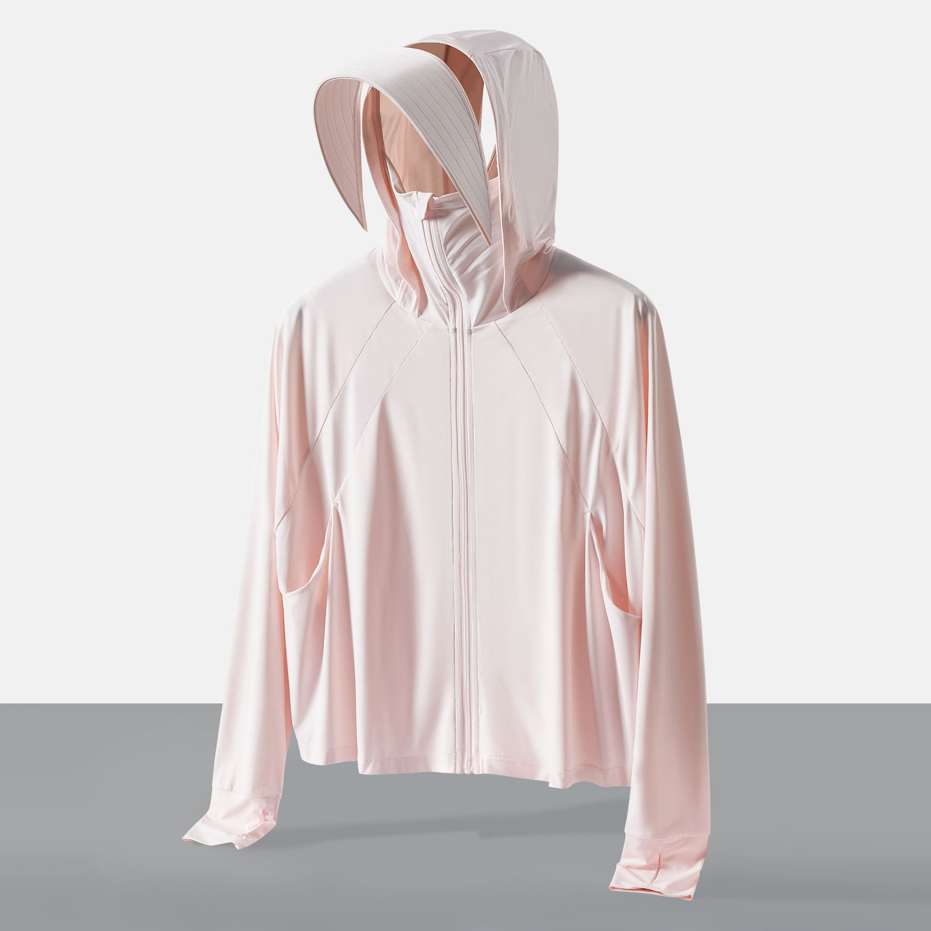 Brimmed UV Protection Jacket – Breathable Ice Silk Sun Hoodie With Color-Blocked Design (UPF 50+) – Lightweight Outdoor Windbreaker (M-XL)_voghion.com