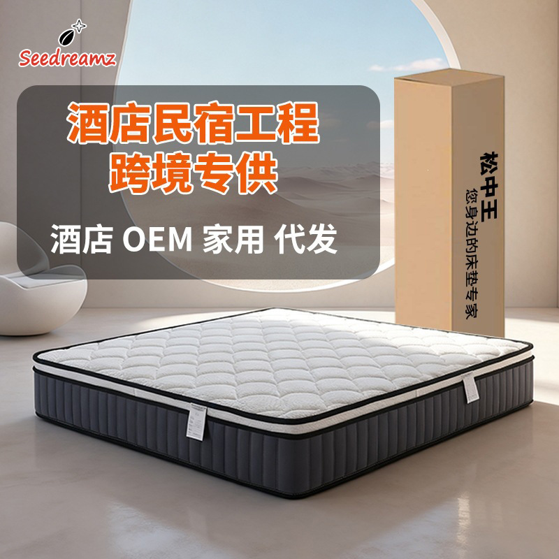 卷包跨境独立袋装弹簧床垫真空压缩家用酒店席梦思软床垫