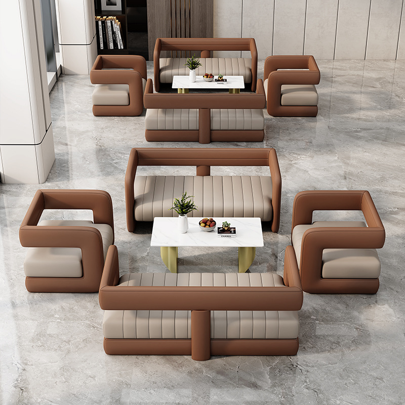 Business Office Leisure Negotiation Rest Sofa Combination Beauty Club Hotel Lobby Reception Sofa Booth
