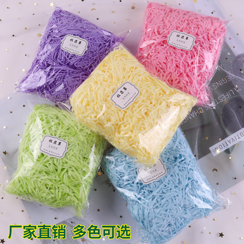 En stock al por mayor de papel de color de la raqueta de seda caja de regalo de dulces adorno de relleno de papel de la raqueta de seda 500g