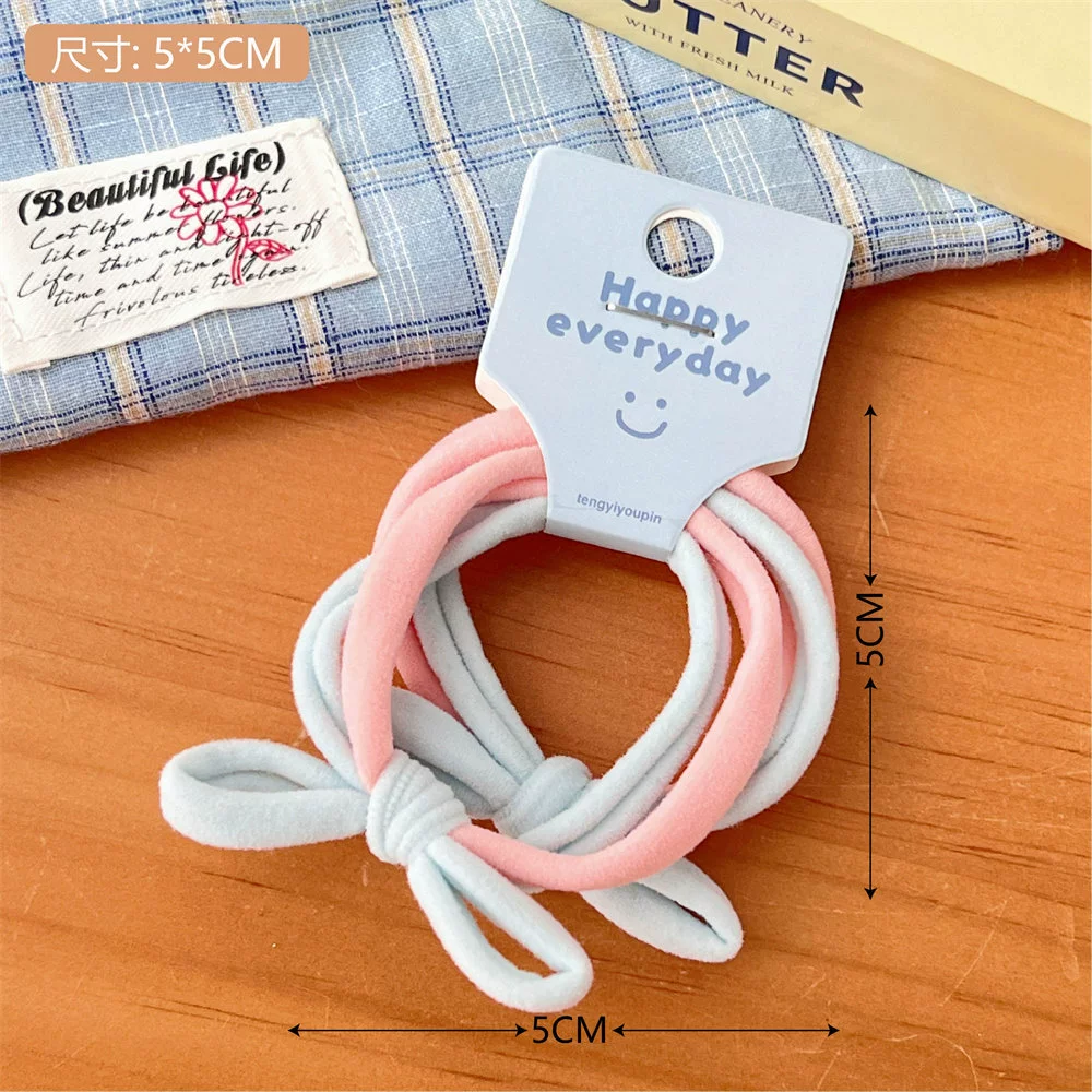 Свежая хвостик, эластичный прочный милый резинка для волос, аксессуар для волос