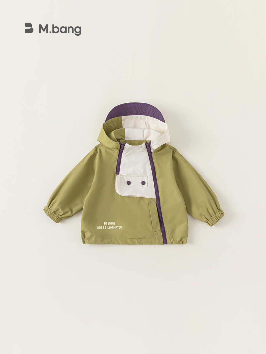 Chaqueta Infantil Youbao, Ropa Infantil, Chaqueta Informal para Primavera y Otoño, Ropa Infantil para Exteriores, Chaqueta con Capucha para Niños con Bloques de Color