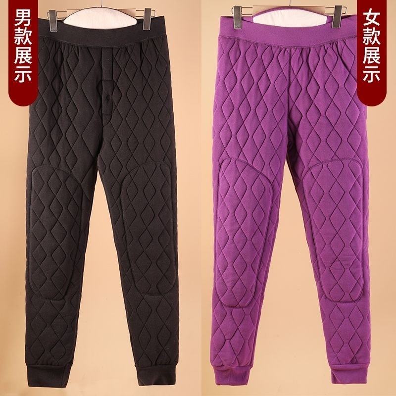男士女士德绒自发热加厚保暖裤大码高腰德绒东北棉裤加长护膝护腰