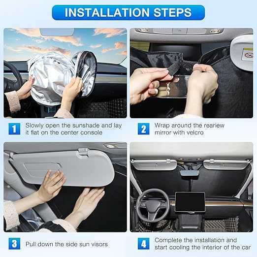Customized Toyota Car-Specific Sunshade for Sun Protection and Heat Insulation, Foldable Sunshade for Camry, Rav4, Prius