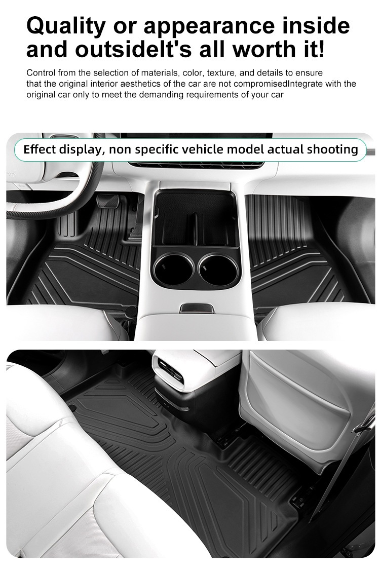 Suitable for 26 models of KICKS right-hand drive cars, special TPE floor mats, trunk mat, and seat back cushion