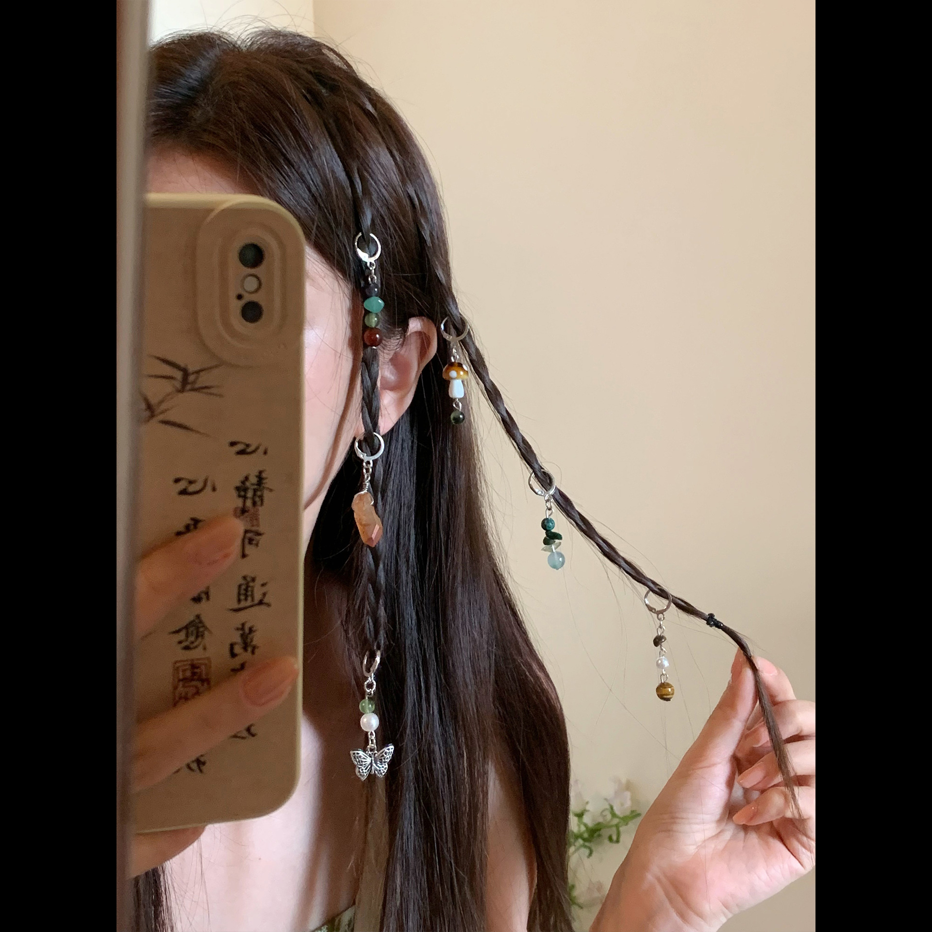 Ethnic Style Butterfly Pendant Hairpin Niche Design Versatile Tassel Hair Accessories Ancient Style Braided Hair Niche Accessories