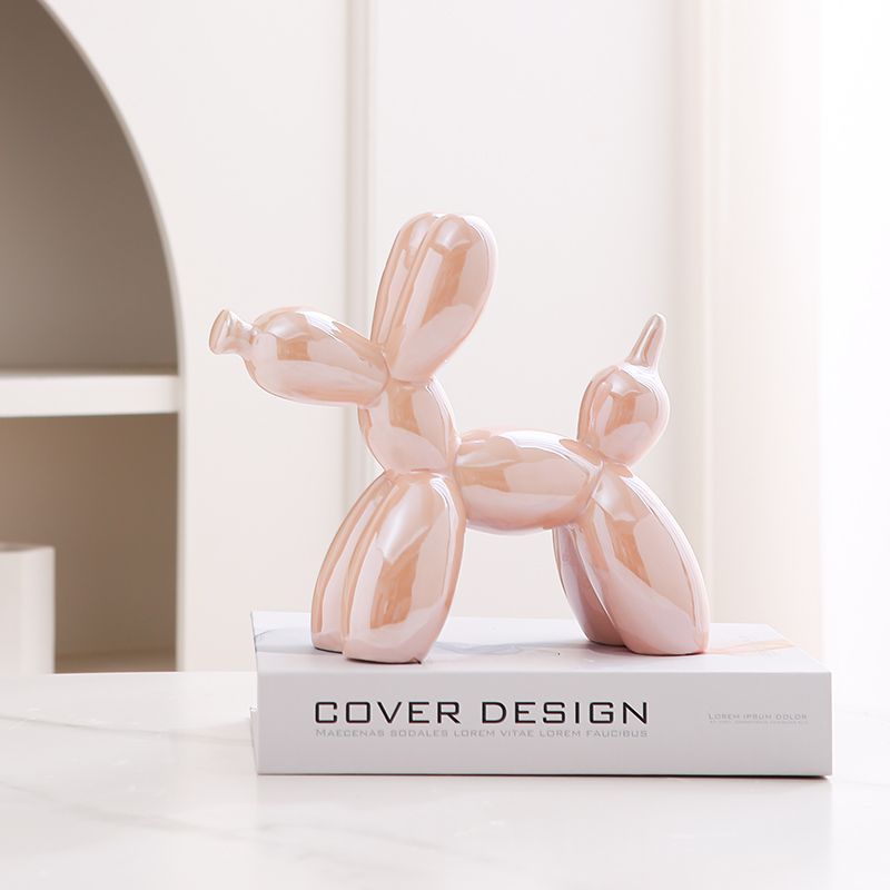 Entrance Internet celebrity TV cabinet home electroplating living room balloon high-looking dog creative decorative ornaments light luxury