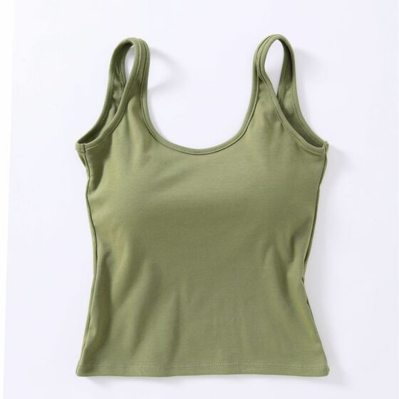 New Clothes Hanger Cotton All-match Beauty Back Underwear Bra All-in-one Camisole Vest Slim-fit Slim-fit Base Shirt Outer Wear