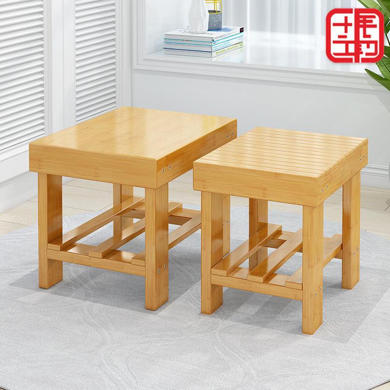 Wooden bench Low stool Fangdeng Bamboo household children Adult sofa a living room tea table Simplicity modern Footstool Shoe changing stool