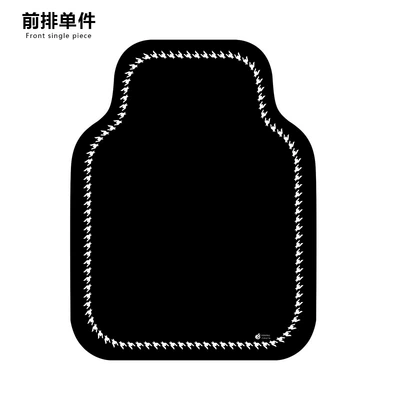 Avtomobil döşəmə paspasları, Car Floor Mats, Car Driving - flower-black-solid-color-front-row-single-piece-foot-pads