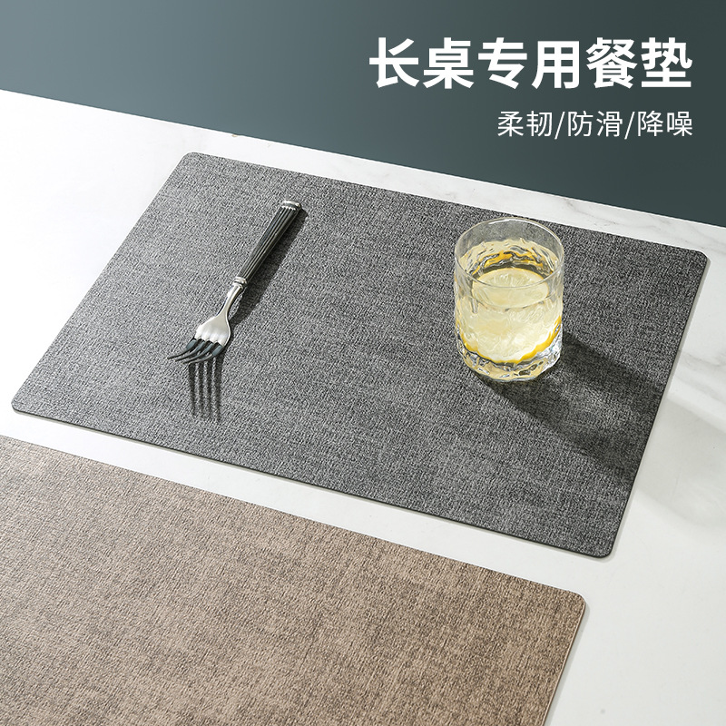 두꺼운 덮은 가죽 플레이스 매트 방수 오일 방지 레스토랑 호텔 가정용 단열 매트 북유럽 테이블 매트 크기를 주문할 수 있습니다